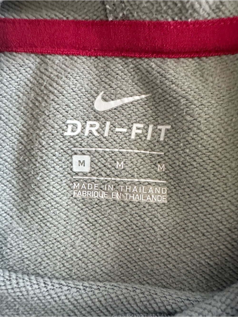 Nike Therma Dri-FIT Women's Pullover Running Hoodie size medium (gray w/ pink) - Picture 3 of 4